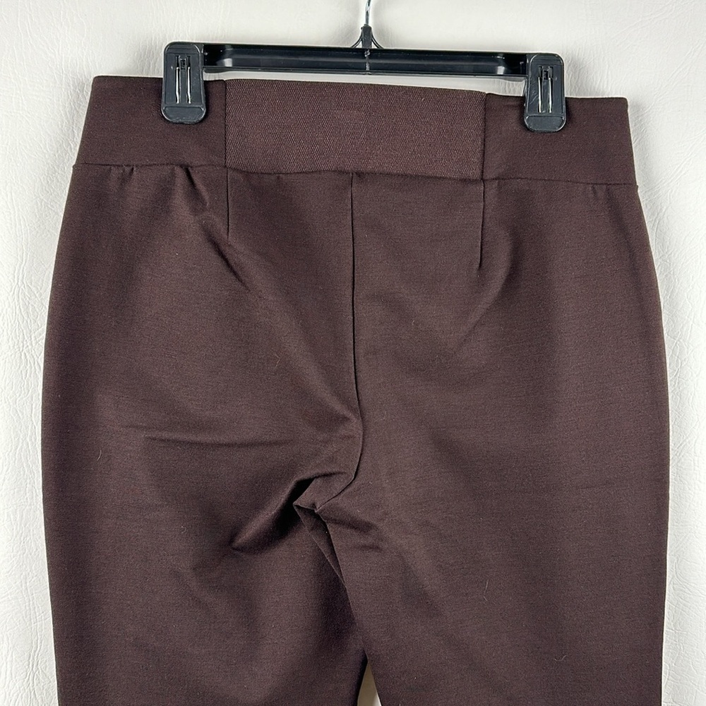 Eileen Fisher Chocolate Brown Pull On Straight Leg Pants - Picture 4 of 7
